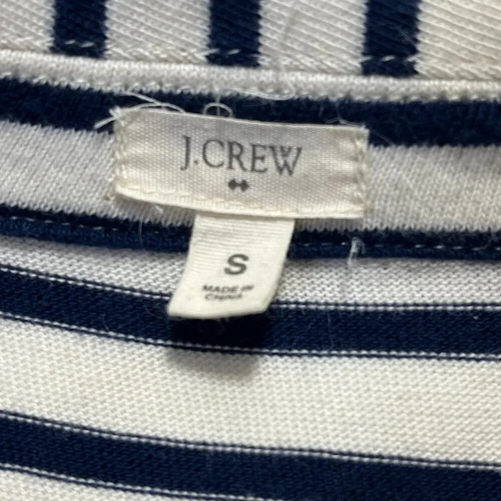 J Crew Factory Striped Blazer Navy Cream Size Small - Picture 9 of 12